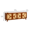 Petal X Plus Solid Wood 4 Door Sideboard with Cane Webbing