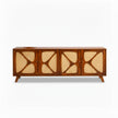 Petal X Plus Solid Wood 4 Door Sideboard with Cane Webbing