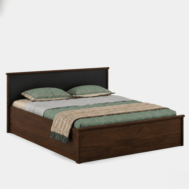 Redline Solid Sheesham Wood Bed with Headboard