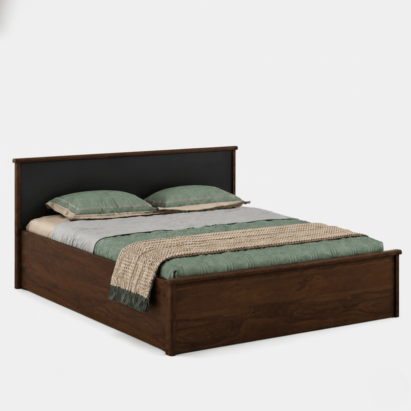 Redline Solid Sheesham Wood Bed with Headboard