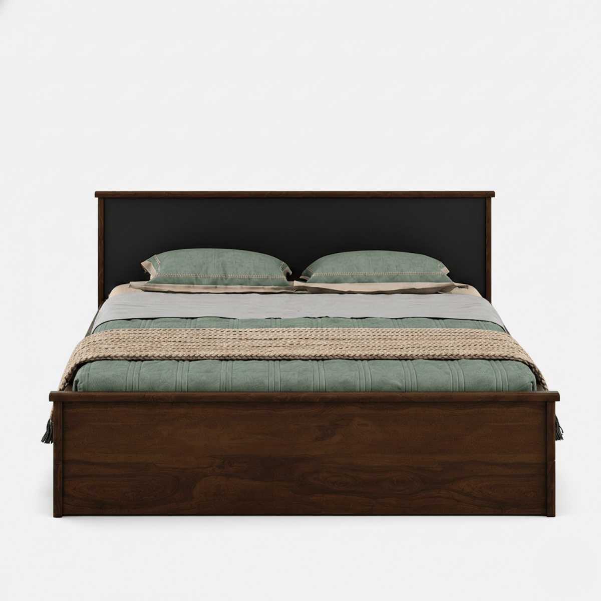 Redline Solid Sheesham Wood Bed with Headboard