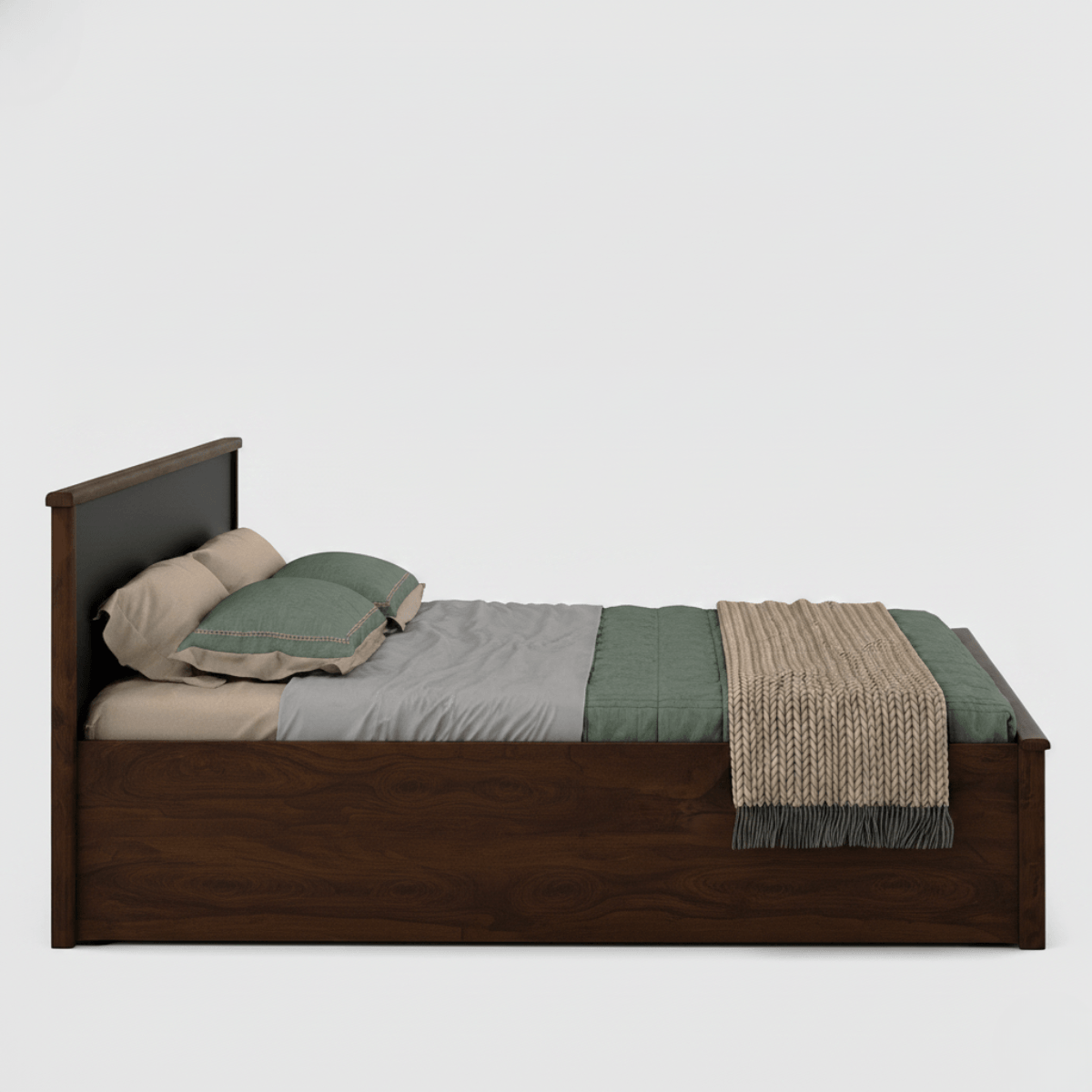 Redline Solid Sheesham Wood Bed with Headboard