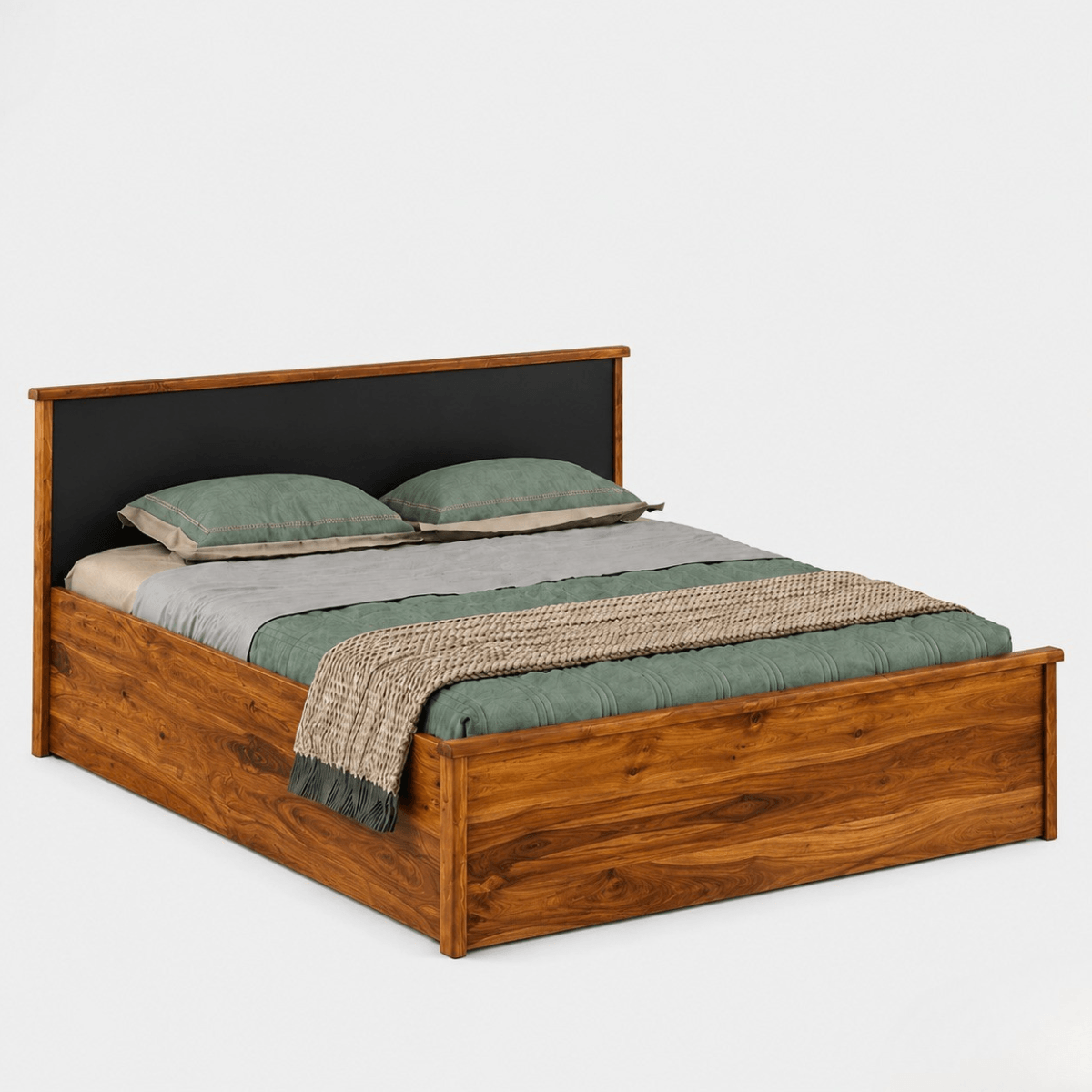 Redline Solid Sheesham Wood Bed with Headboard