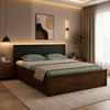Redline Solid Sheesham Wood Bed with Headboard