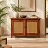 Rehva Sheesham Wood 2 Door Sideboard with Cane Doors