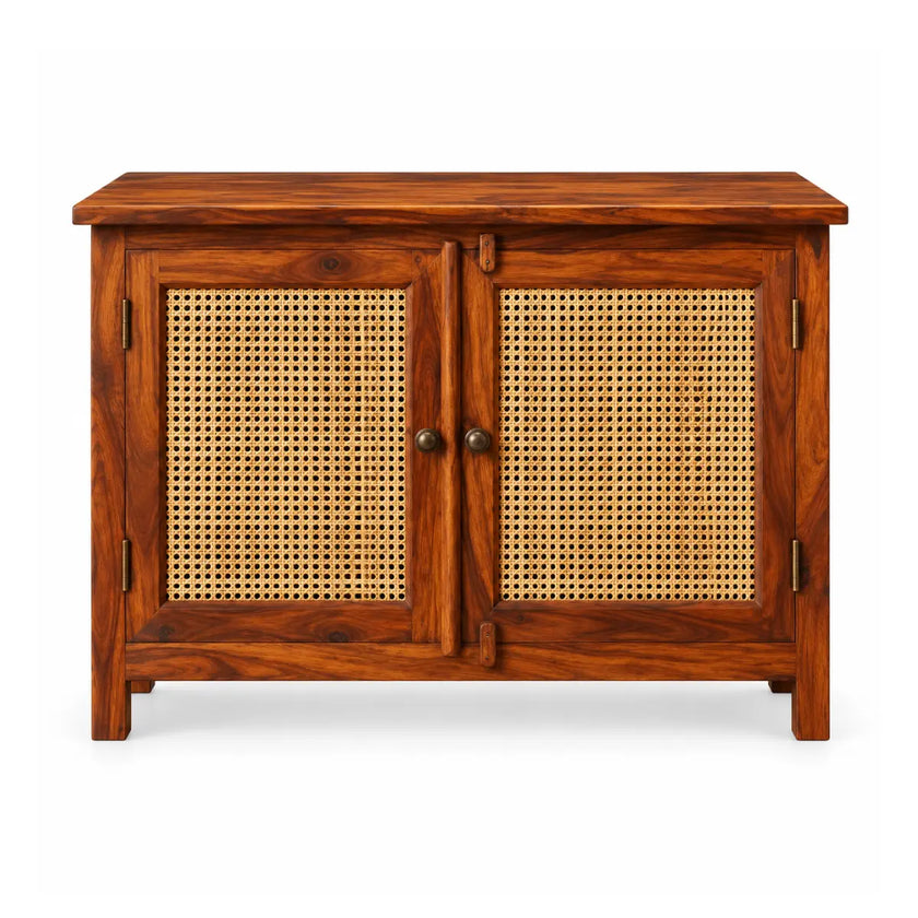 Rehva Sheesham Wood 2 Door Sideboard with Cane Doors