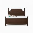 Riwaaz Solid Sheesham Wood Four Post Bed with Ball Finials