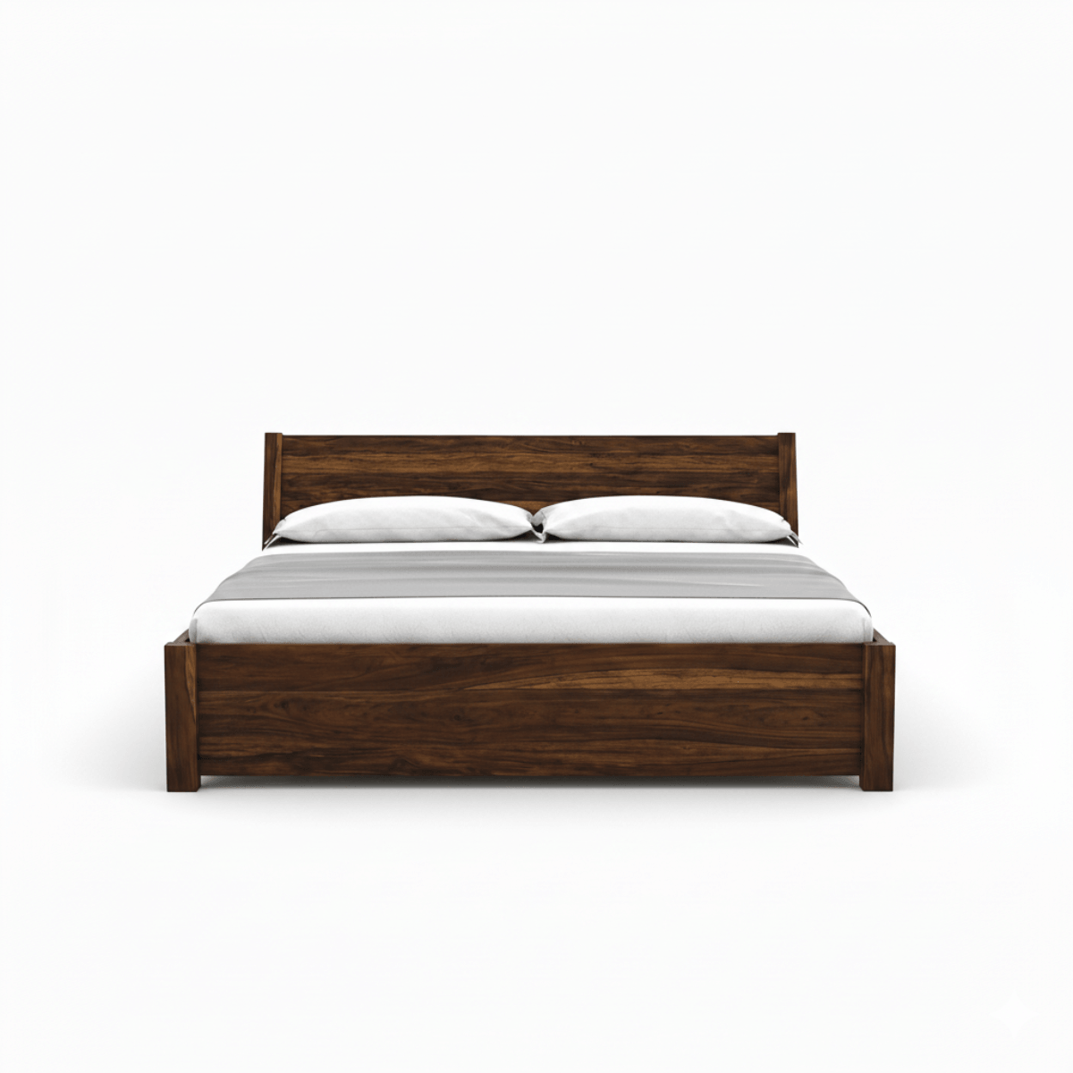 Rocky Solid Sheesham Wood Bed With Headboard