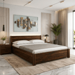 Rocky Solid Sheesham Wood Bed With Headboard