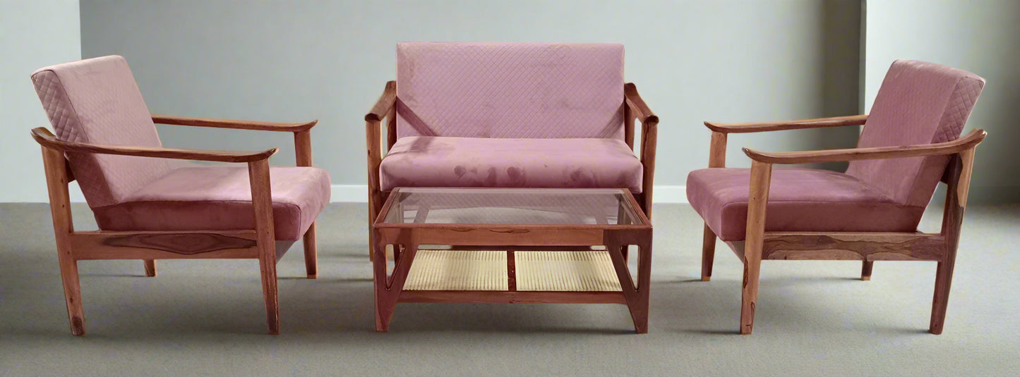 Rose sofa set 2-1-1 and coffee table