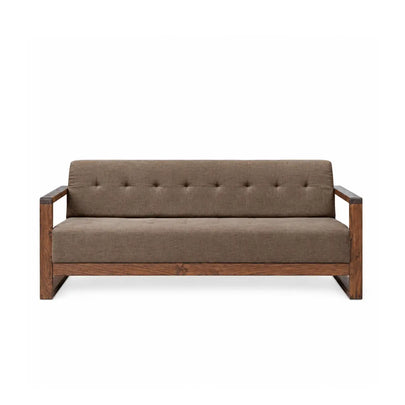 Ruvak Sheesham Wood 3 Seater Sofa with Tufted Back
