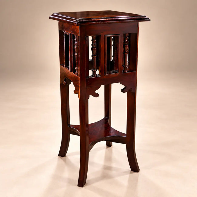 Pichai classic Square Wooden End Table with Spindle Gallery