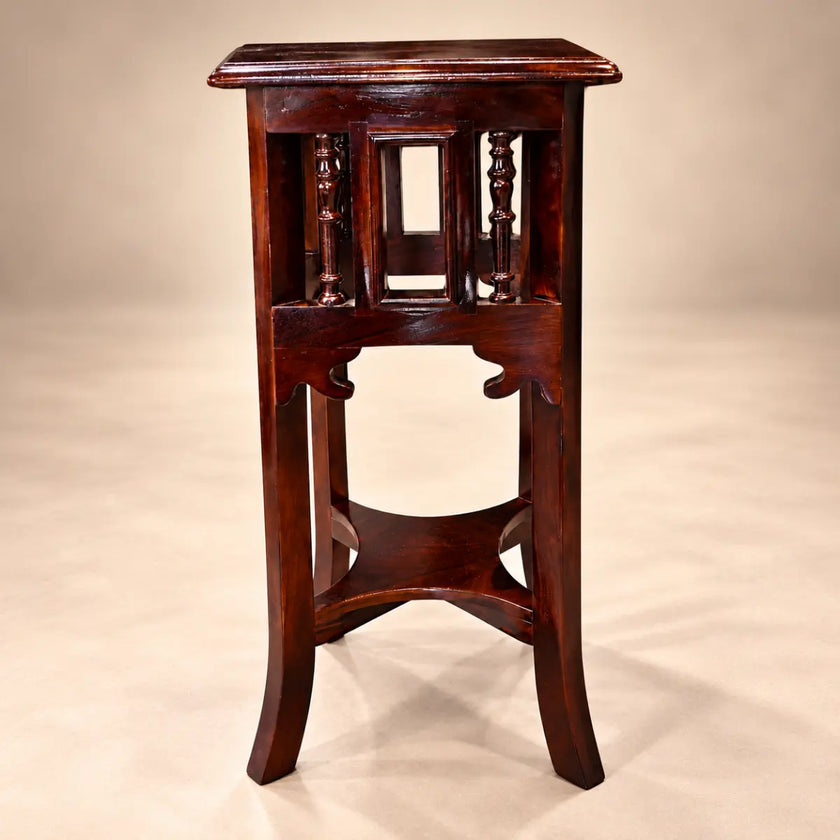 Shahvan Square Wooden End Table with Spindle Gallery