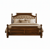 Siligudi Sheesham Wood Bed with Tufted Upholstered Headboard