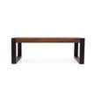 Silvia rectangular two-tone sheesham coffee table front view