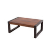 Silvia two-tone sheesham coffee table side angle view