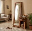 Additional close-up view of the solid wood dressing table's storage and hardware