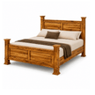 Spanish Sheesham Wood Four Post Bed with Panel Headboard
