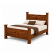 Spanish Sheesham Wood Four Post Bed with Panel Headboard
