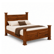 Spanish Sheesham Wood Four Post Bed with Panel Headboard