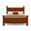 Spanish Sheesham Wood Four Post Bed with Panel Headboard