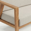 Taruvik Solid Wood 2 Seater Sofa with Angled Frame