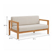 Taruvik Solid Wood 2 Seater Sofa with Angled Frame