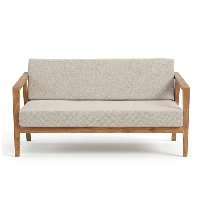 Taruvik Solid Wood 2 Seater Sofa with Angled Frame