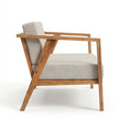 Taruvik Solid Wood 2 Seater Sofa with Angled Frame