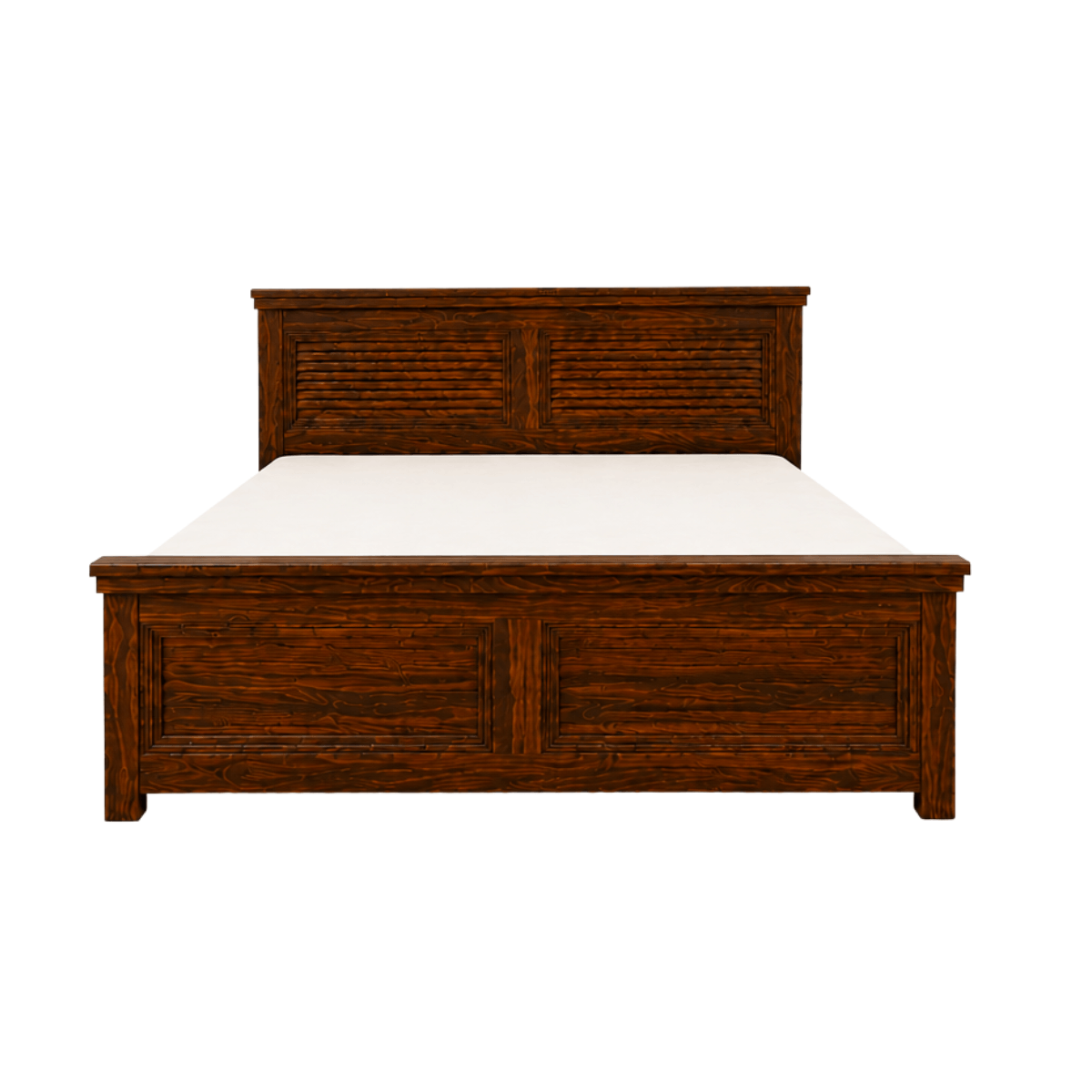 Thomas Louvred Panel Solid Sheesham Wood Bed