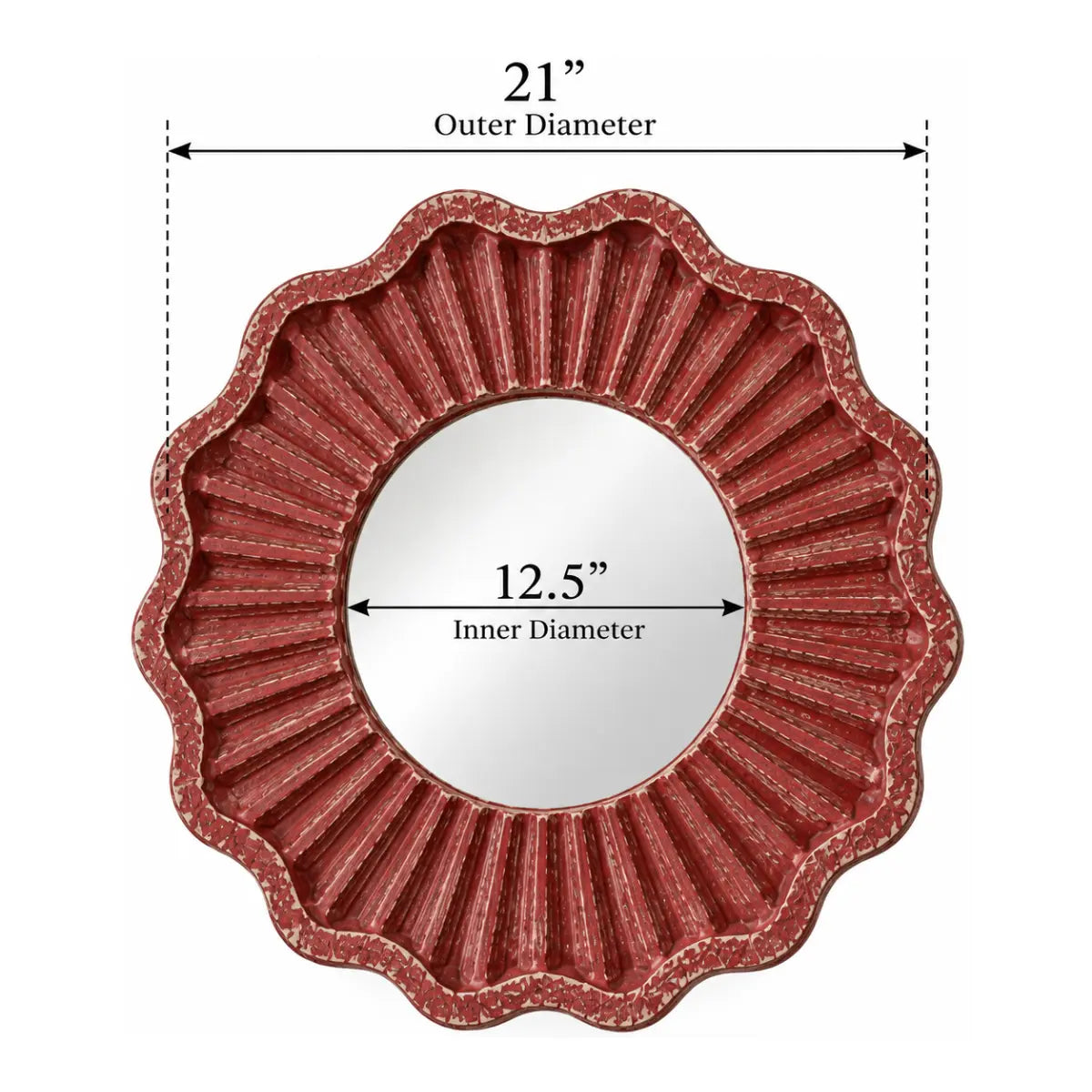 Tritya Flower Shape Decorative Wall Mirror