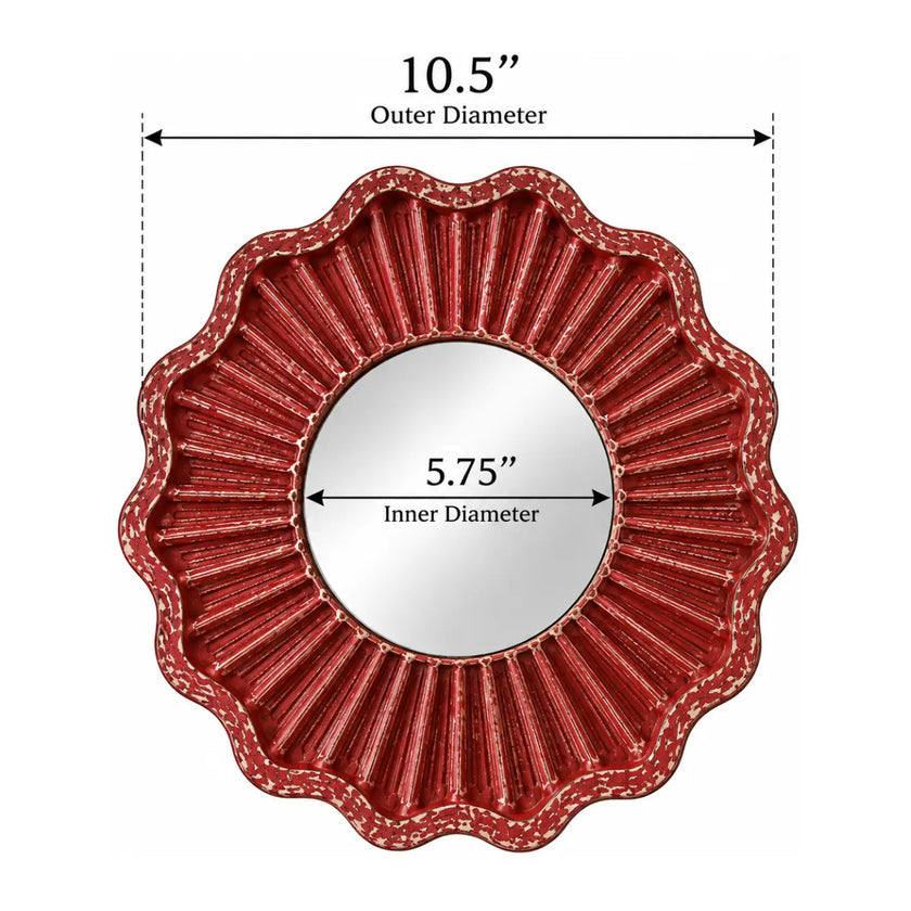 Tritya Flower Shape Decorative Wall Mirror