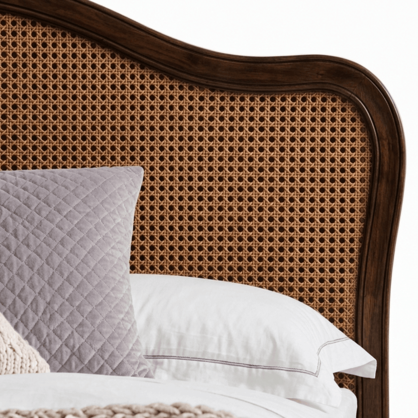 Vimaan Victorian Cane Solid Sheesham Wood Bed