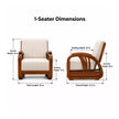 Wingman Teak Wood Sofa Set 3+1+1 (5 Seater)