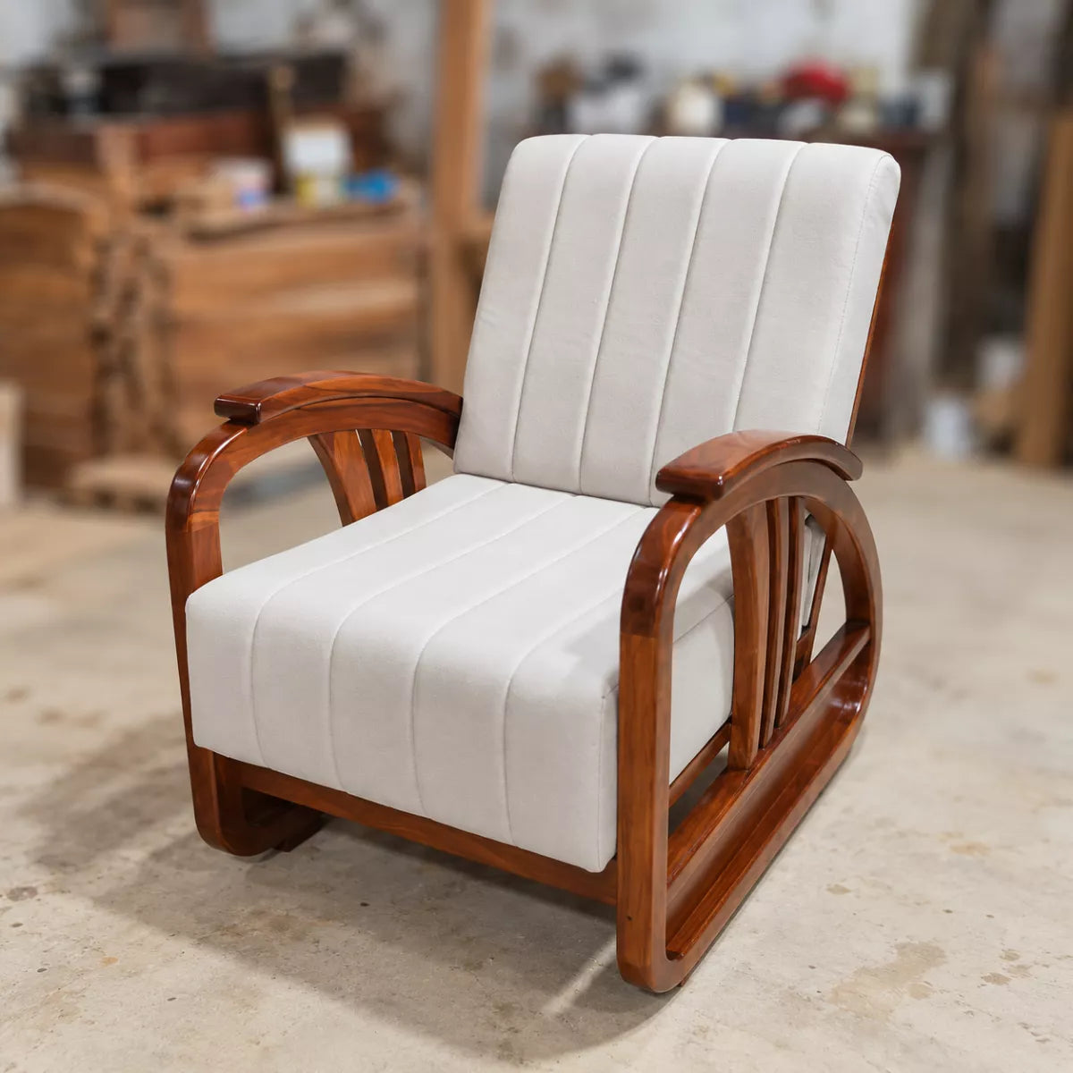 Wingman Teak Wood Sofa Set 3+1+1 (5 Seater)