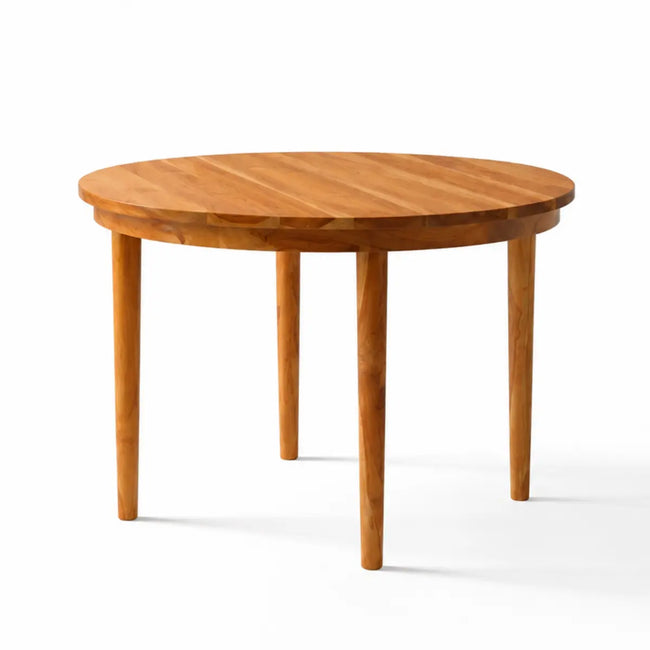 Yeshua Scandinavian Sheesham Wood 4 Seater Round Dining Table