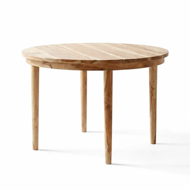 Yeshua Scandinavian Sheesham Wood 4 Seater Round Dining Table