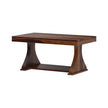 Yeshua sheesham wood center table with curved pedestal base